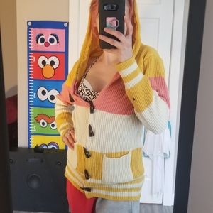 Cable and gauge sweater